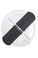 Splitflask 2 drink tumbler lid with 2 straws - black