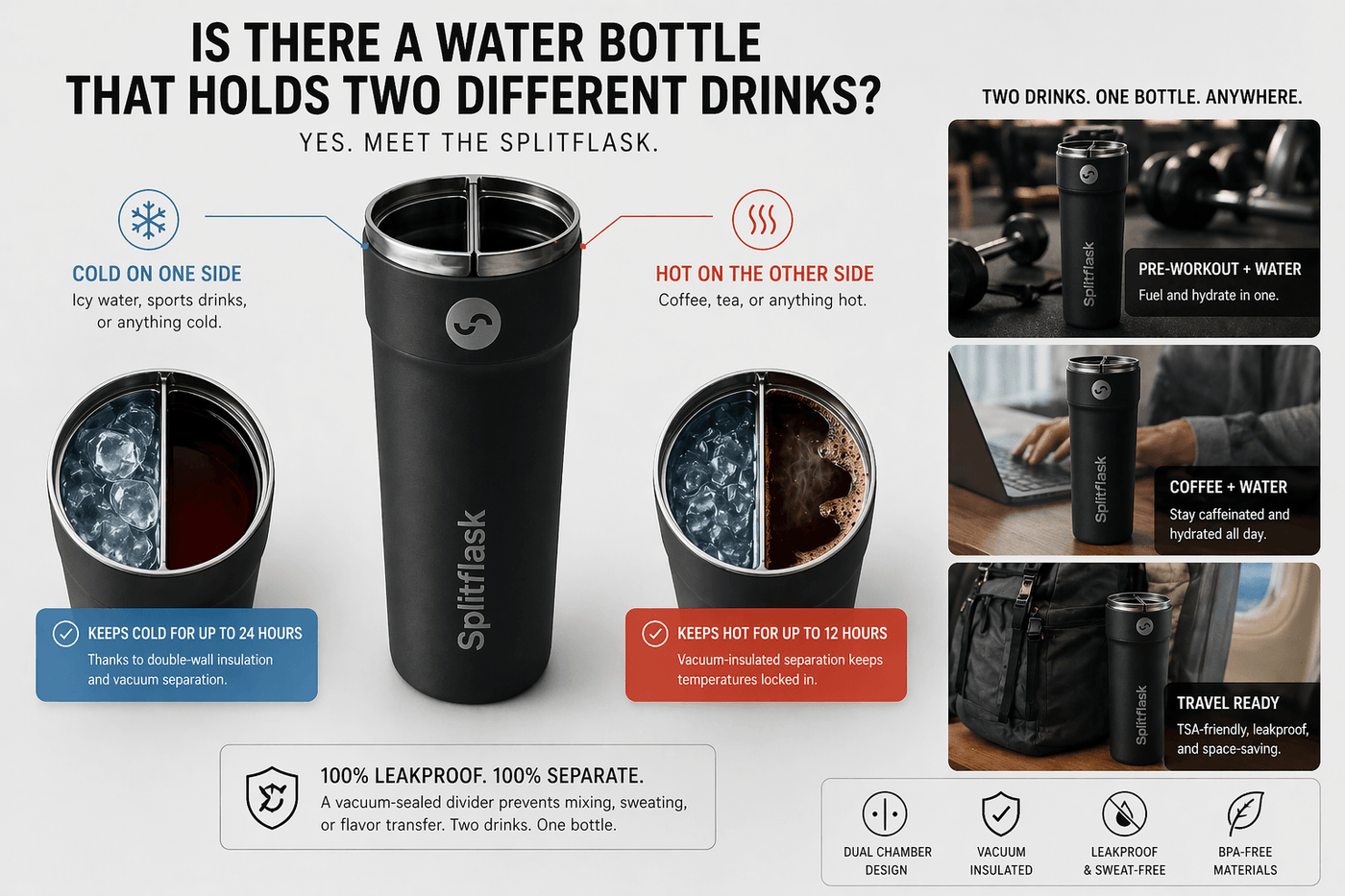 Is there a water bottle that holds two different drinks?