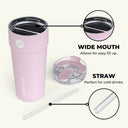 2-IN-1 STAINLESS STEEL TRAVEL MUG