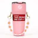 Hand-Woven Daisy Carrier – Compatible with 30oz & 40oz Splitflask - Splitflask: 2-In-1 Stainless Steel Tumbler