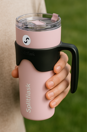 30oz TUMBLER HANDLE (Ships in September) - Splitflask: 2-In-1 Stainless Steel Tumbler