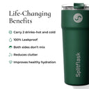 30oz DUAL BEVERAGE TUMBLER - Splitflask: 2-In-1 Stainless Steel Tumbler
